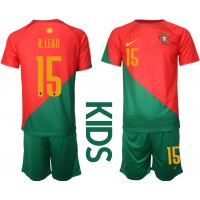 Portugal Rafael Leao #15 Hemmaställ Barn VM 2022 Korta ärmar (+ Korta byxor)